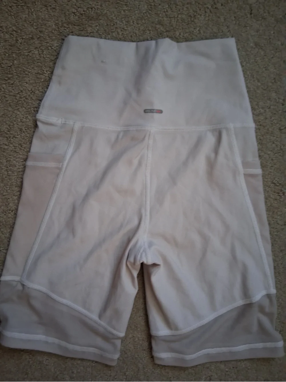aerie High-Waist Bike Shorts in Cream